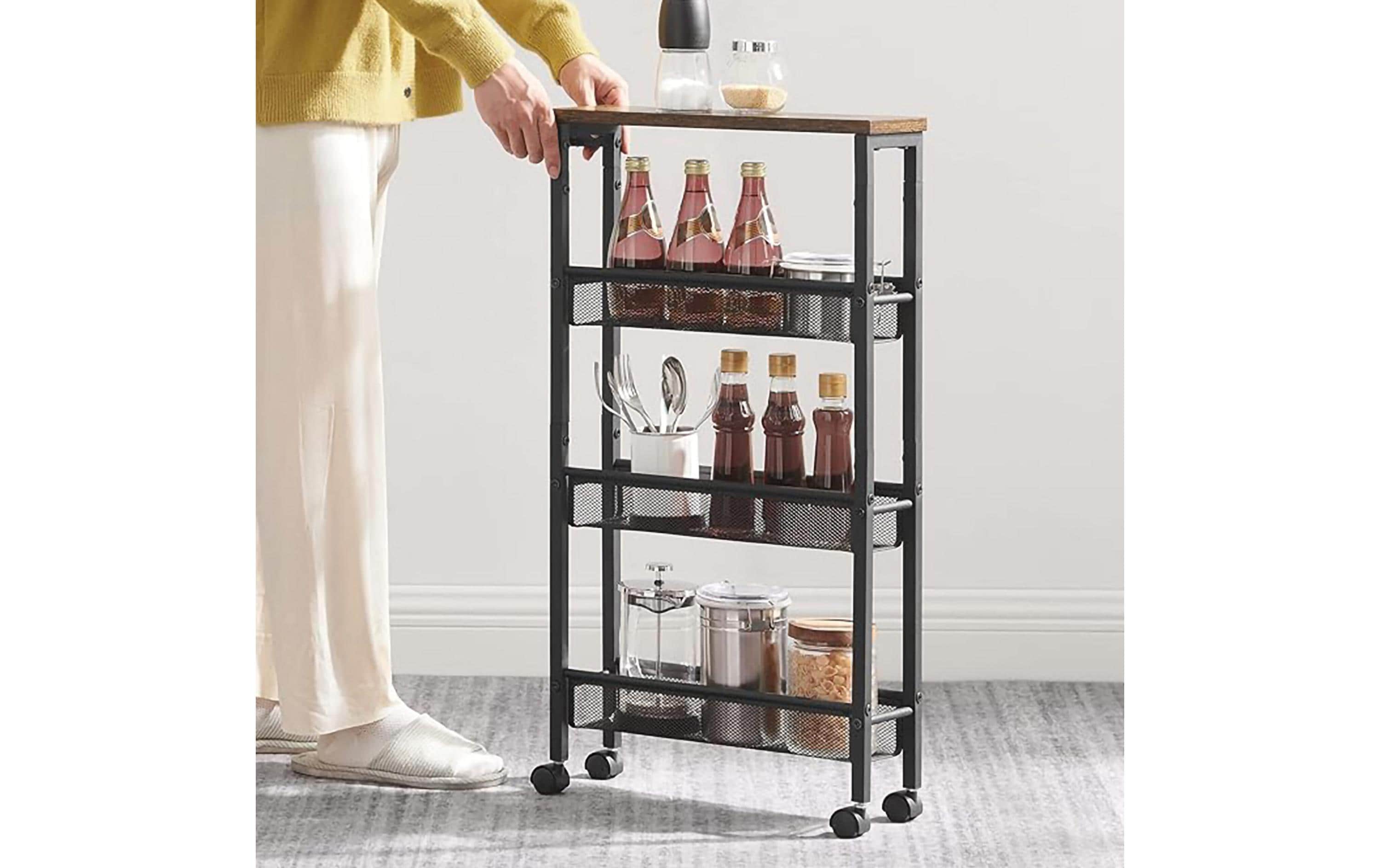 relaxdays Nischenwagen 77 x 13 x 45.5 cm Schwarz