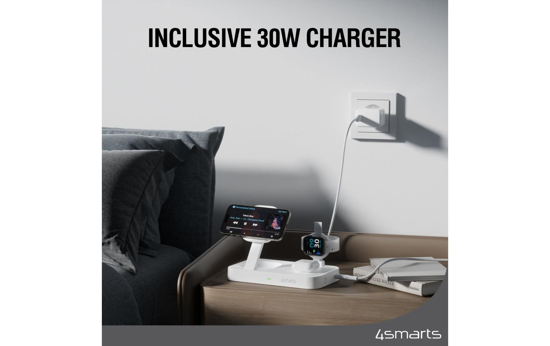 4smarts Wireless Charger Qi2 Weiss 4smarts Wireless Charger Qi2 Weiss