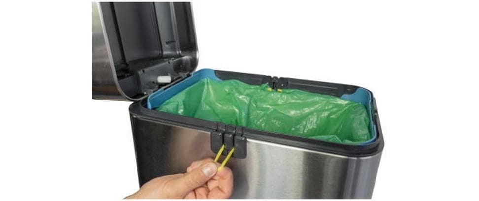 Maul Abfalleimer Wing 40 l, Schwarz/Silber