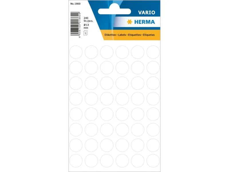 Herma Stickers Klebepunkte Vario Ø 13 mm, Weiss