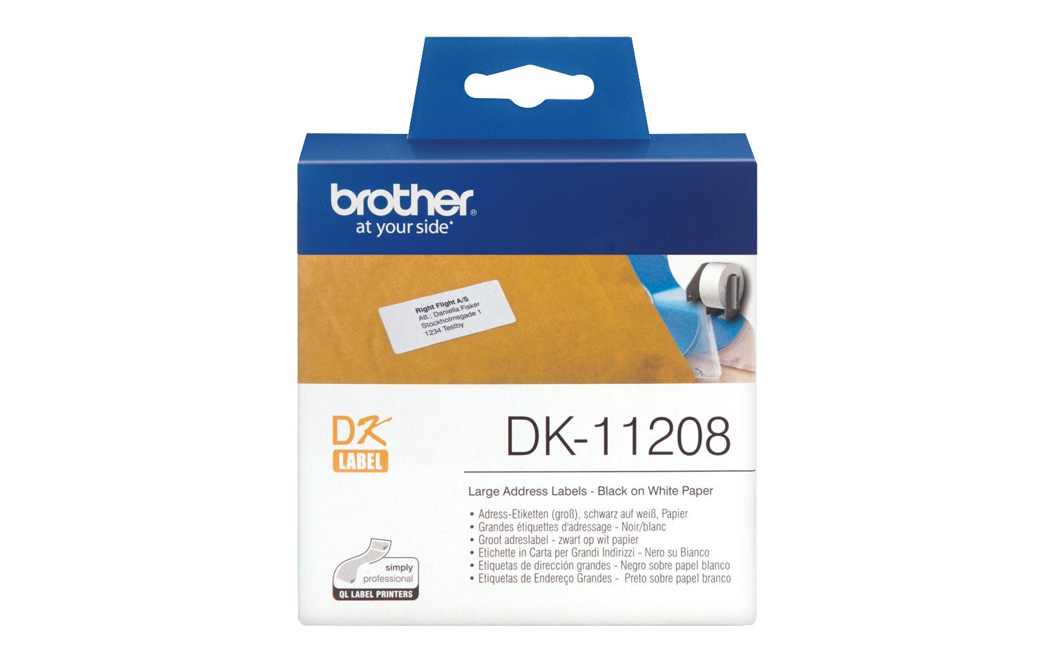 Brother Etikettenrolle DK-11208 Thermo Direct 38 x 90 mm Brother Etikettenrolle DK-11208 Thermo Direct 38 x 90 mm