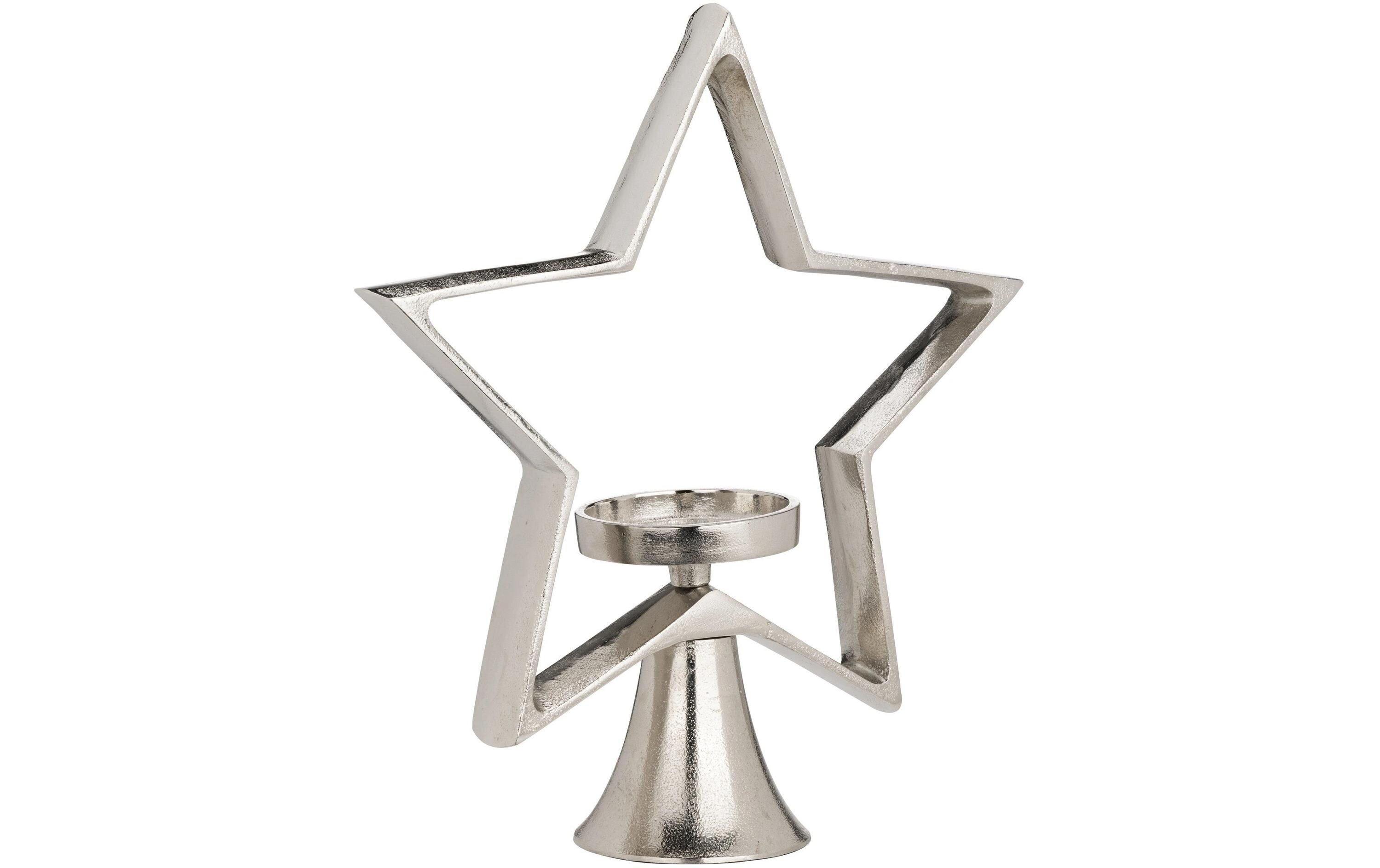 EGLO Weihnachtswindlicht Stern Mukayle 34 cm, Silber