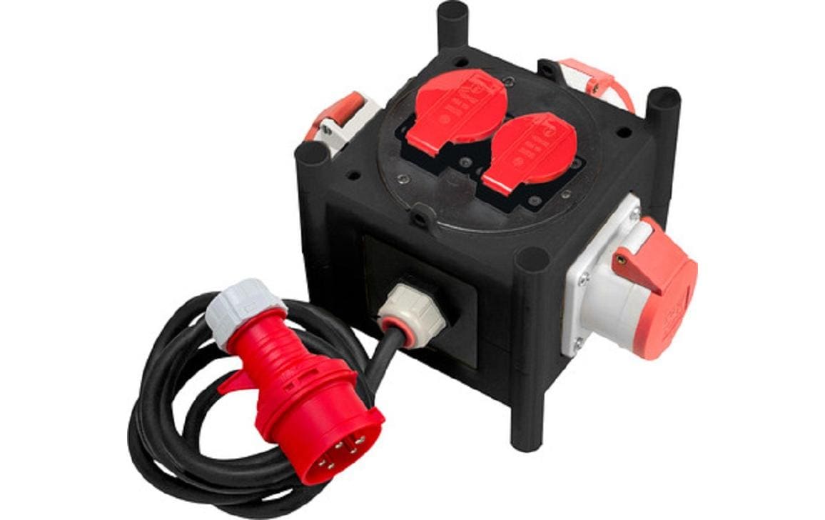 Brennenstuhl Baustromverteiler Mini 3x CEE/5 + 2x T25 mit 1 m Zuleitung