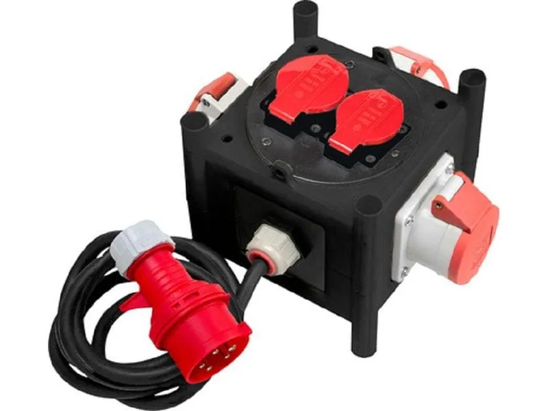 Brennenstuhl Baustromverteiler Mini 3x CEE/5 + 2x T25 mit 1 m Zuleitung