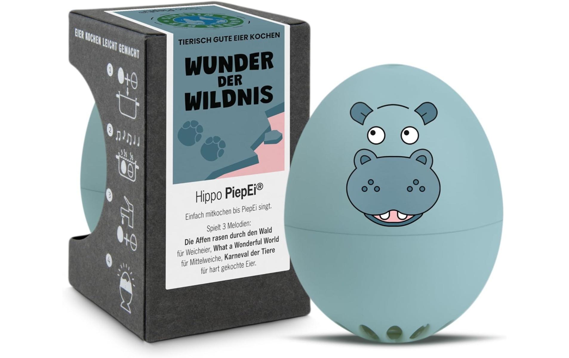 PiepEi Küchentimer Singende Eieruhr Hippo, Blau