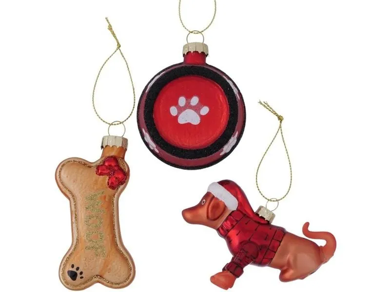 Boltze Weihnachtsschmuck Doglover Rot/Gold