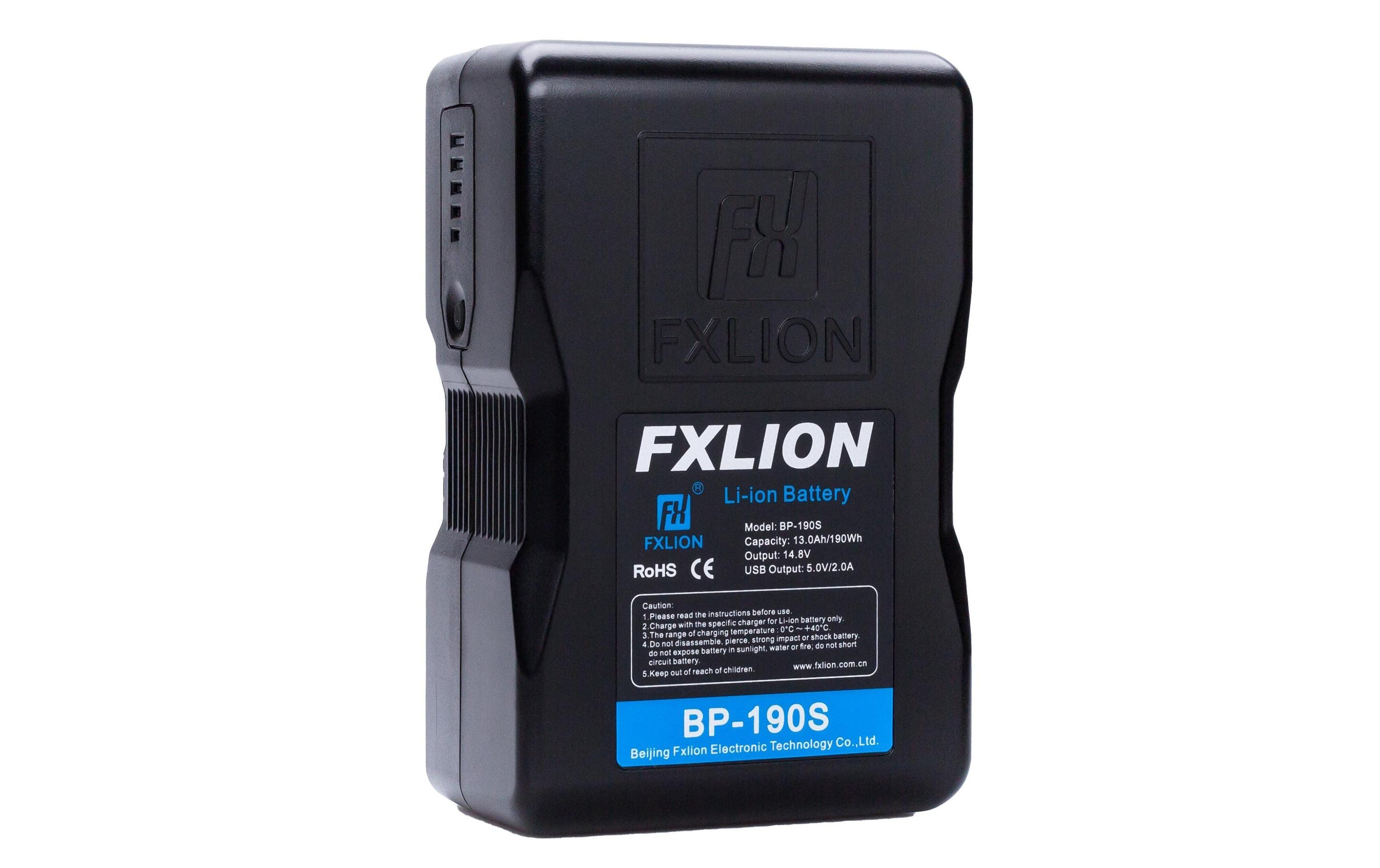 FXLion Videokamera-Akku BP-190S Cool Black V-Mount