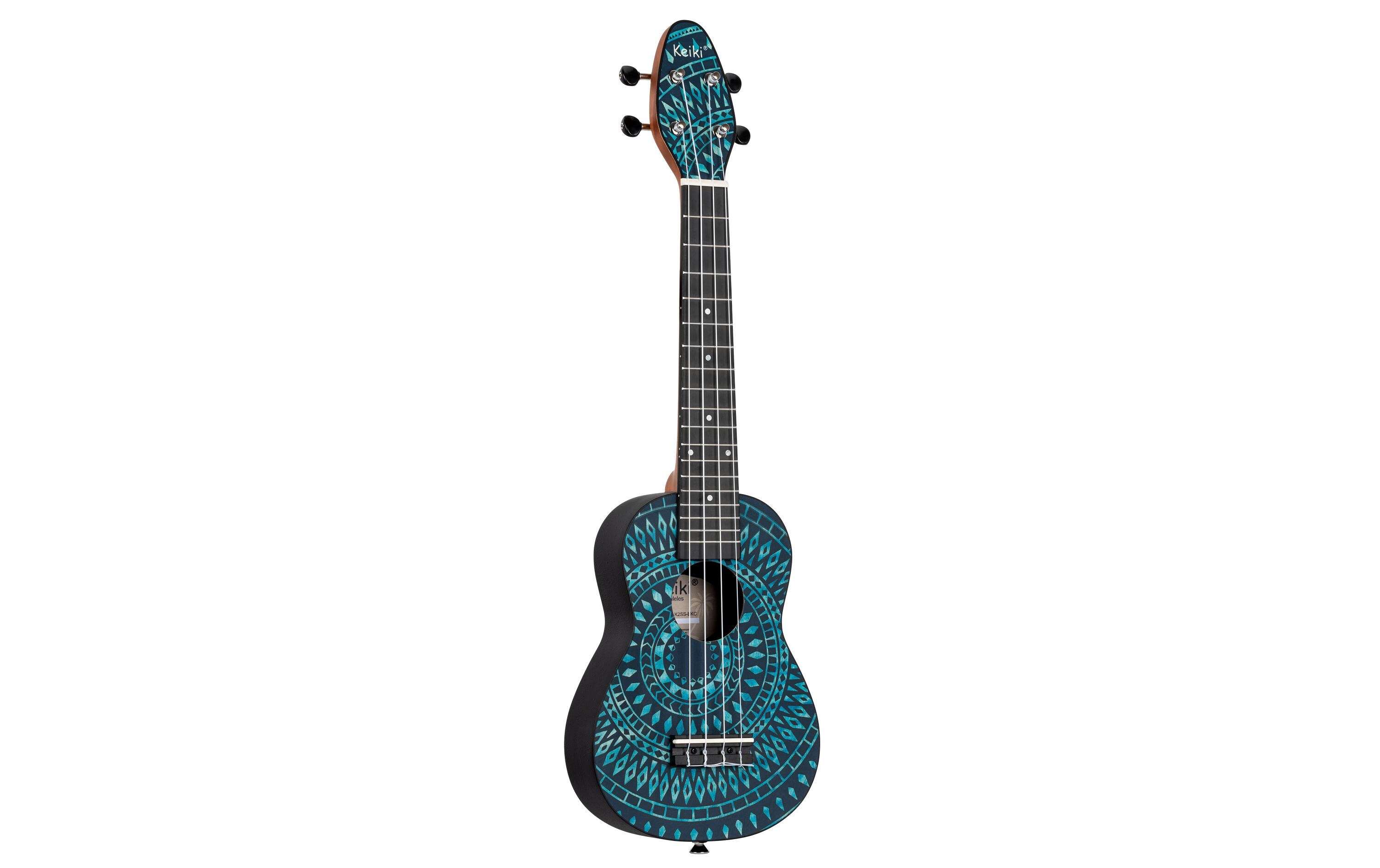 Ortega Guitars Ukulele Keiki Package K2SS-BKC – Blue Kaleidoscop