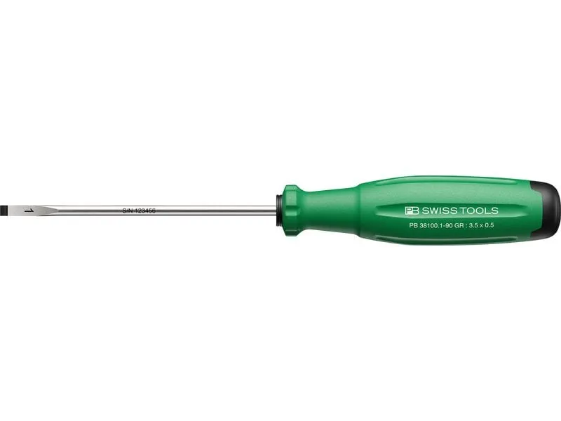 PB Swiss Tools Schlitz-Schraubenzieher SwissGrip Evo PB 38100.1-90 GR PB Swiss Tools Schlitz-Schraubenzieher SwissGrip Evo PB 38100.1-90 GR
