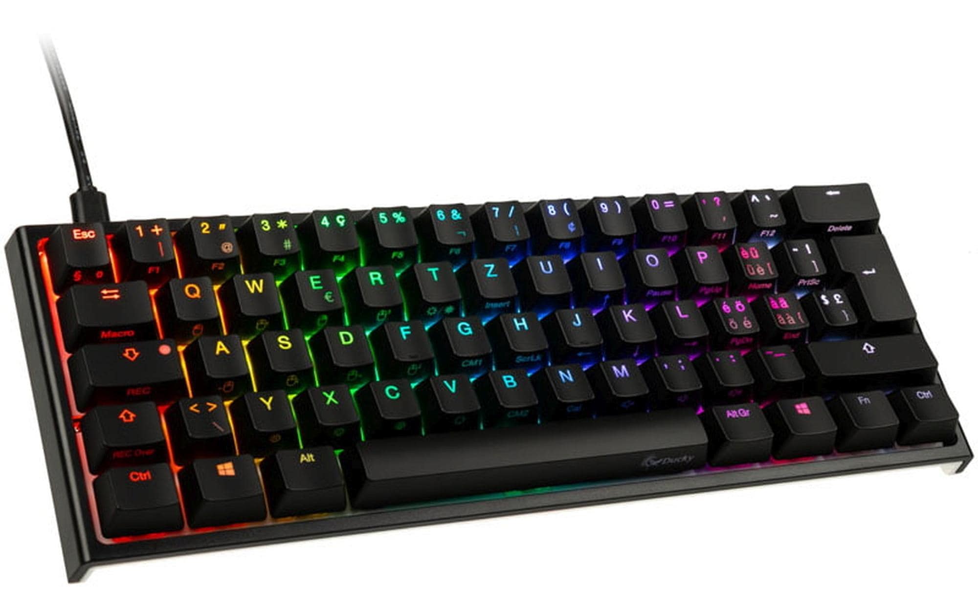 Ducky Gaming-Tastatur ONE 2 Mini RGB Cherry MX Black Switches Ducky Gaming-Tastatur ONE 2 Mini RGB Cherry MX Black Switches
