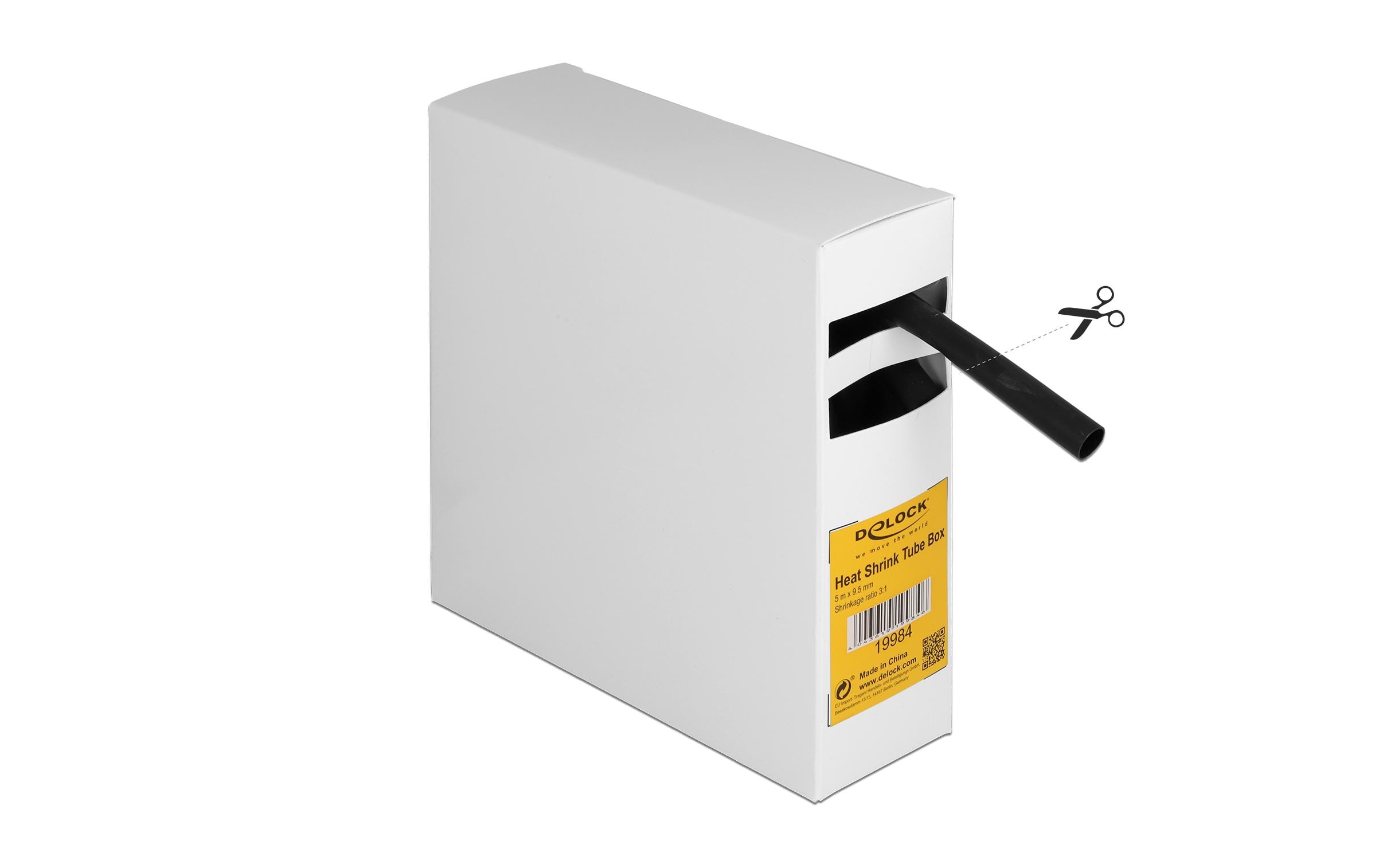 Delock Schrumpfschlauch Box mit Innenkleber, 5 m x 9.5 mm Delock Schrumpfschlauch Box mit Innenkleber, 5 m x 9.5 mm