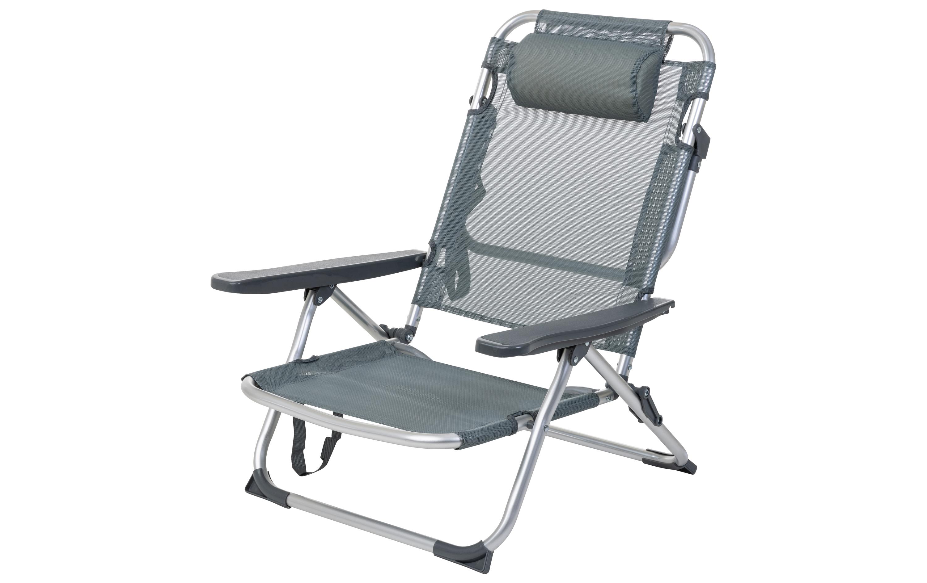 KOOR Strandstuhl Arieenzo, Dunkelgrau, 2 Stück