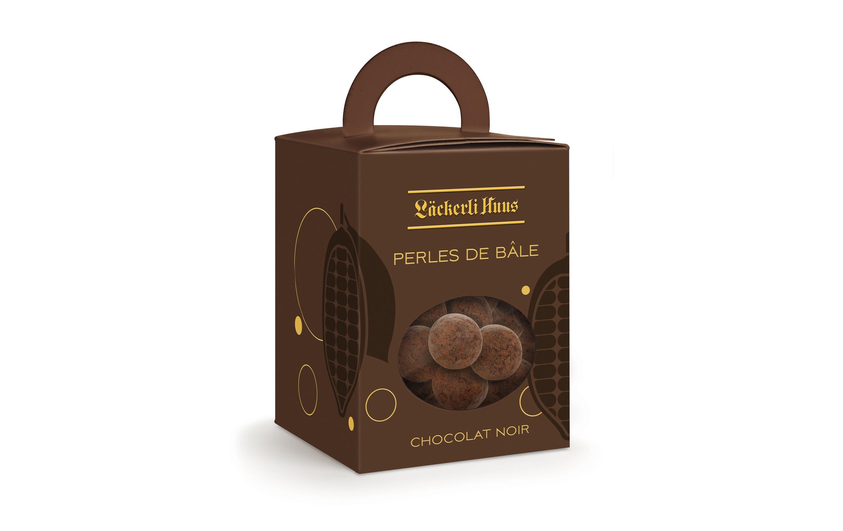 Läckerli Huus Pralinen Perles de Bâle Chocolat Noir 140 g