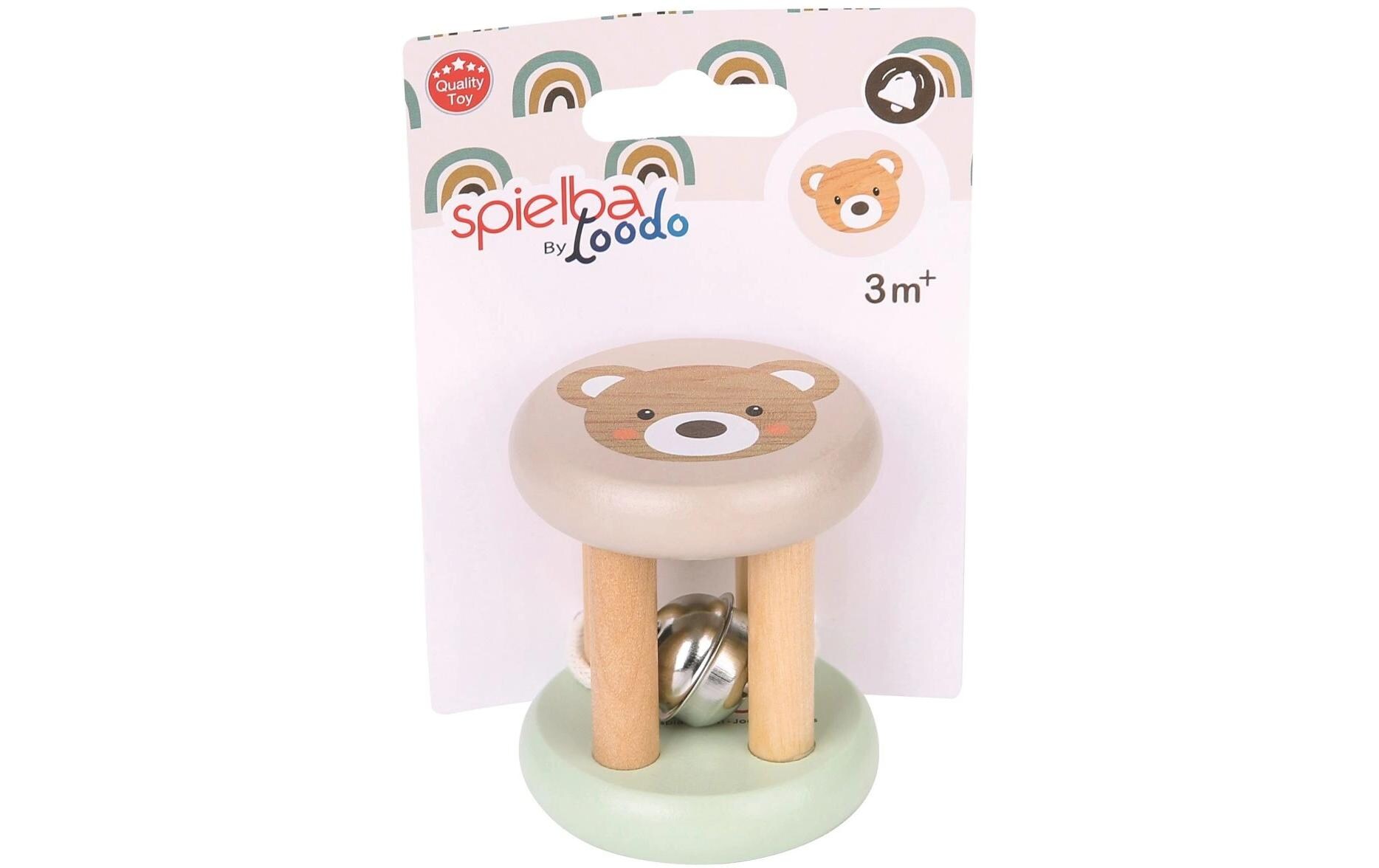 Spielba Holzspielwaren Greifling Bär mit Glöckli