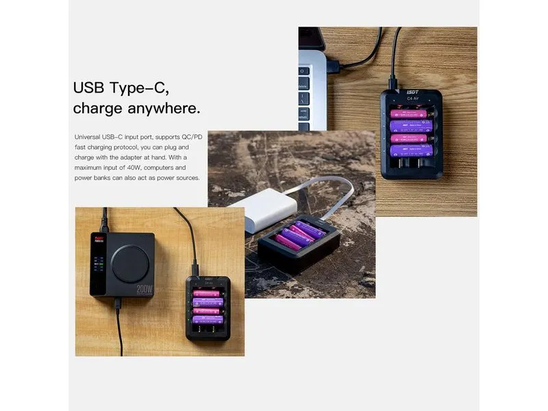 ISDT Ladegerät C4 Air USB-C, für NiMH & Li-ion