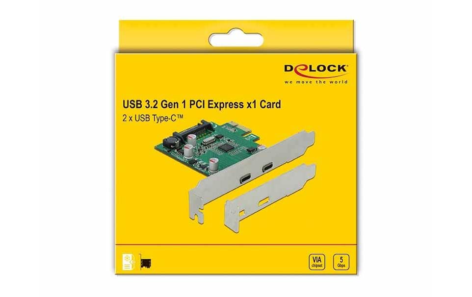 Delock PCI-Express-Karte 90493 USB-C - 2 Port, LP