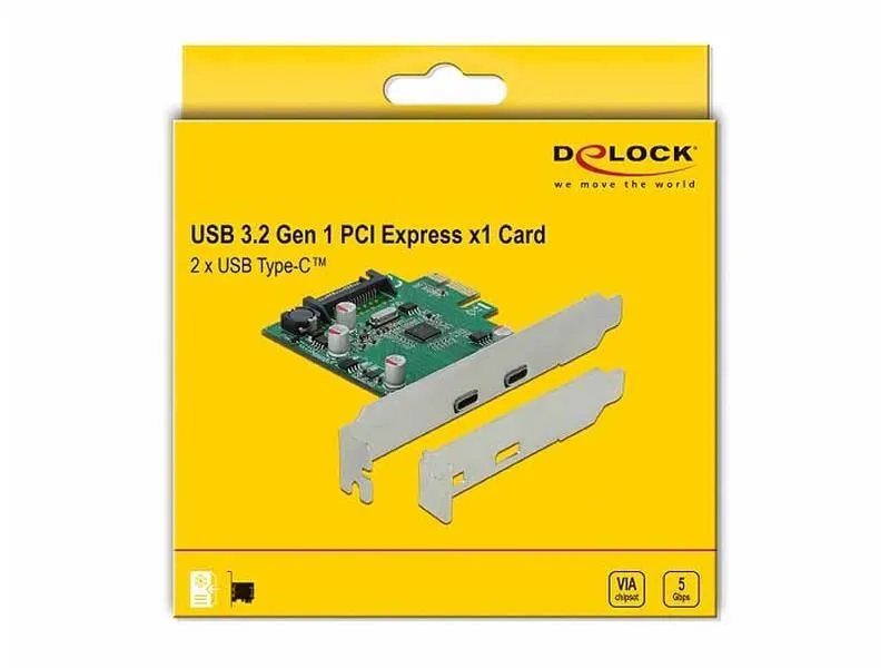 Delock PCI-Express-Karte 90493 USB-C - 2 Port, LP