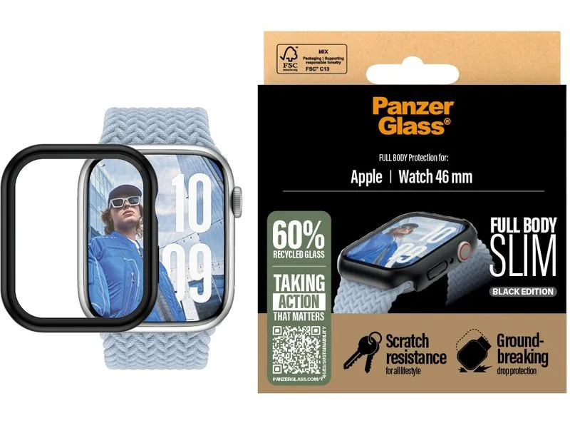 Panzerglass Full Body Protection Slim Apple Watch Series 10 46mm Schwarz Panzerglass Full Body Protection Slim Apple Watch Series 10 46mm Schwarz