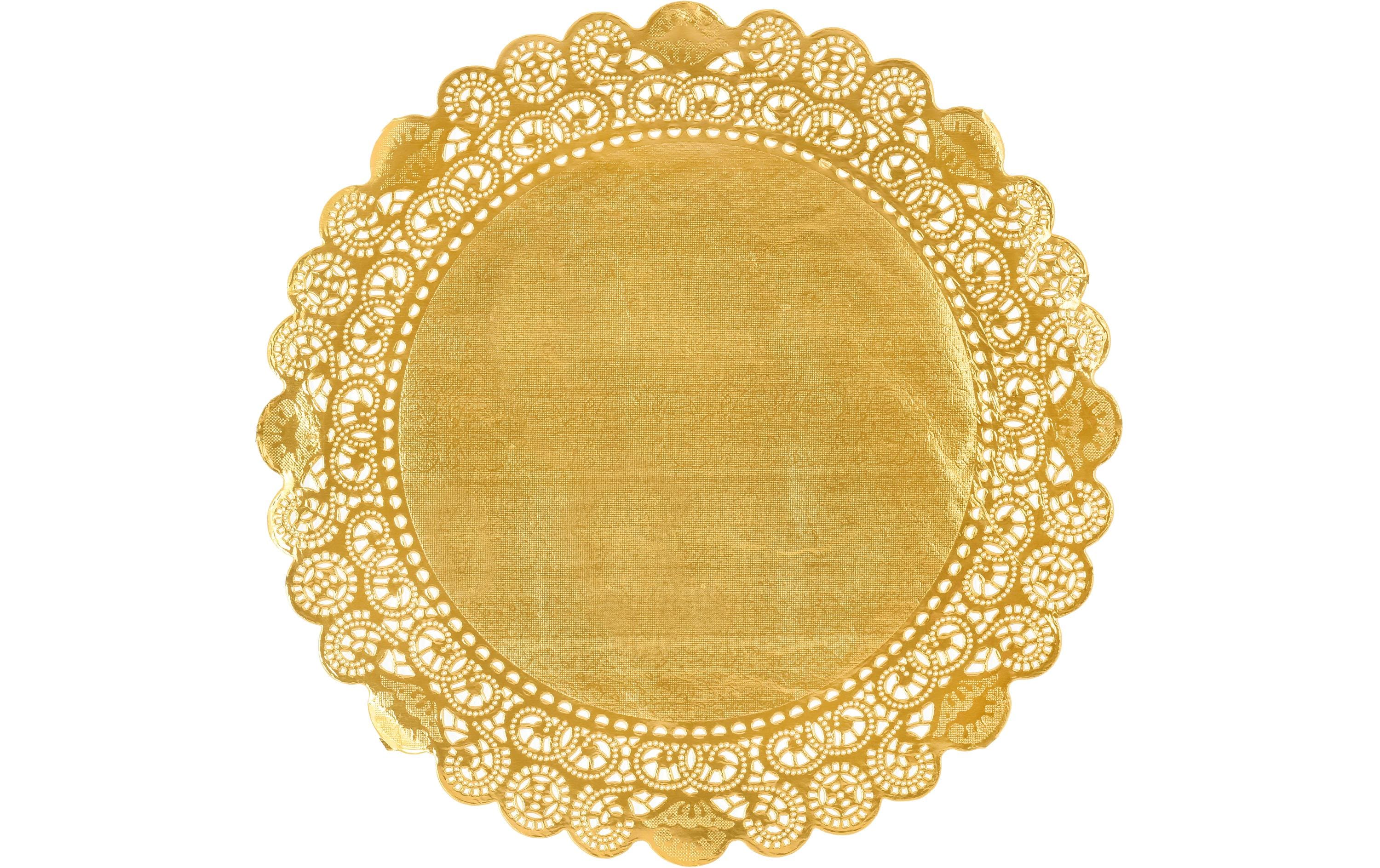 Duni Tortenspitzen rund 36 cm, 100 Stück, Gold