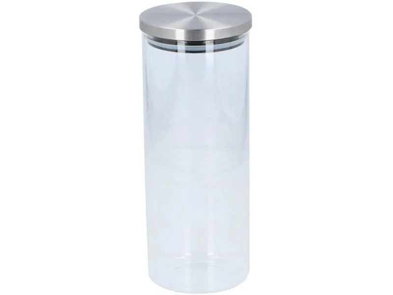 ALPINA Vorratsglas 1.5 l, Silber/Transparent ALPINA Vorratsglas 1.5 l, Silber/Transparent