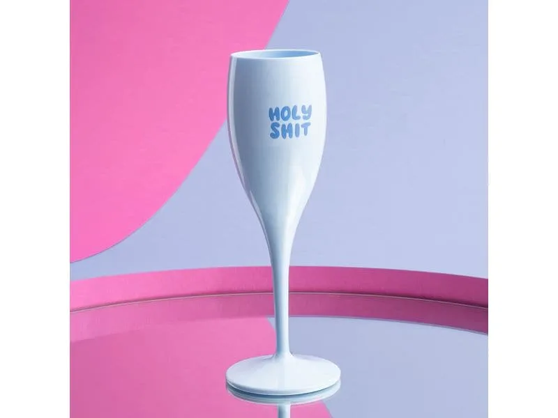 Koziol Sektglas Holy Shit 100 ml, 1 Stück, Blau