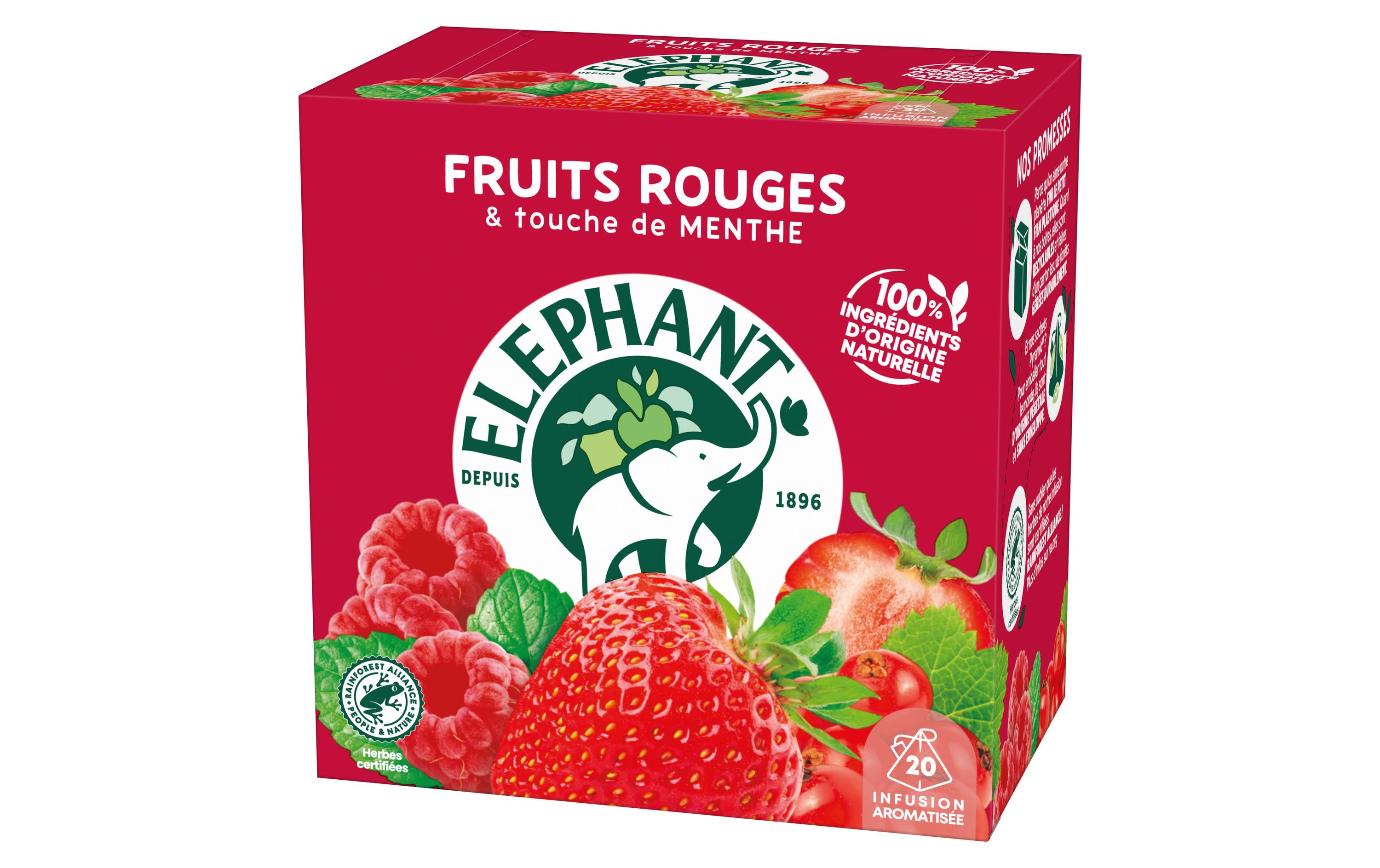 Eléphant Teebeutel Infusion Fruit Rouges 20 Stück