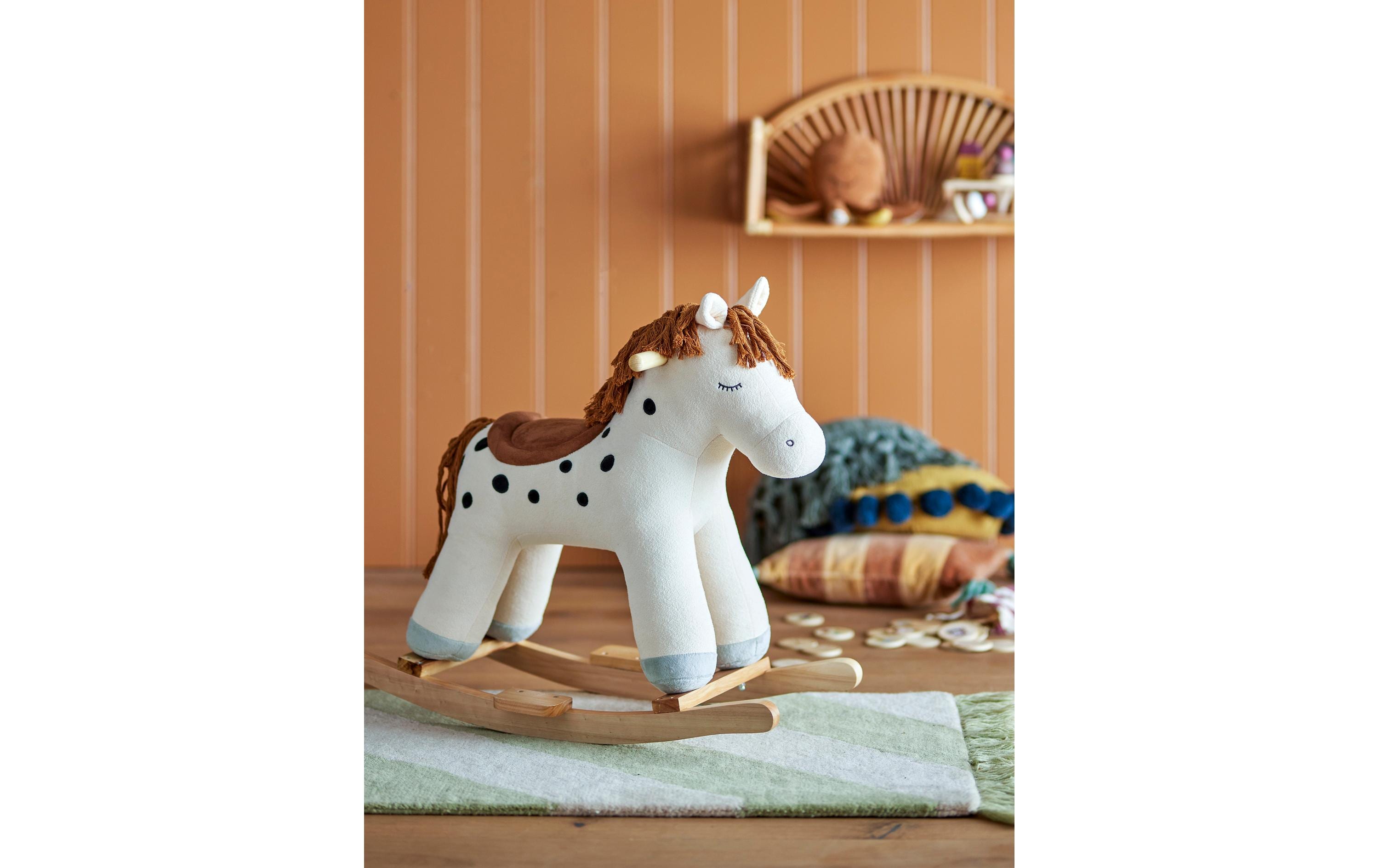 Bloomingville Schaukelpferd Merlen Weiss