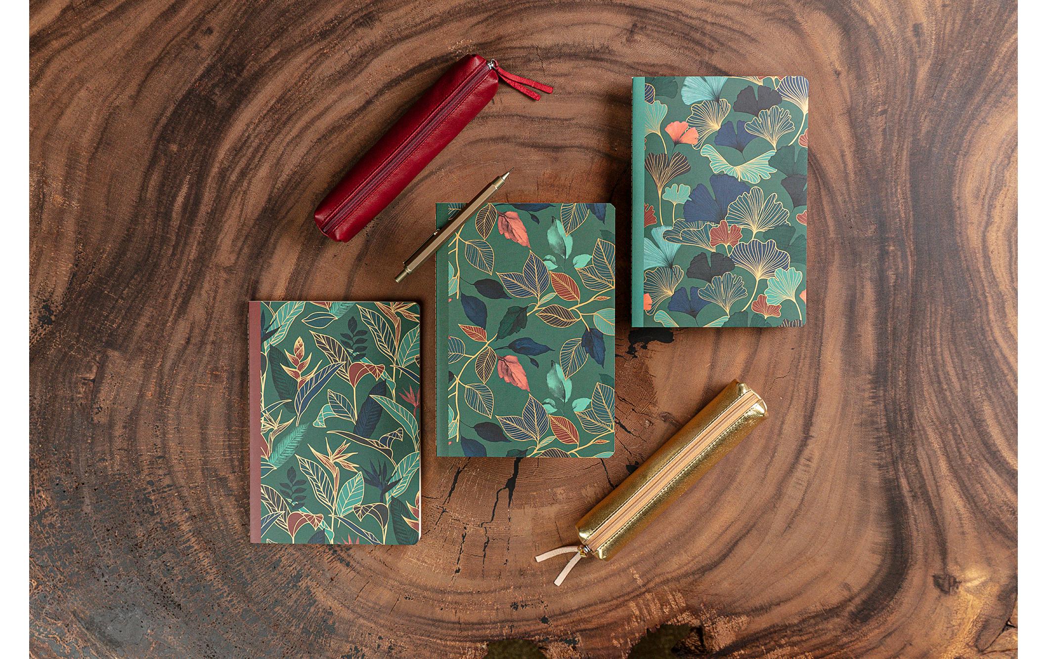 Clairefontaine Notizheft Gaia assortiert, A5, Liniert, Blau