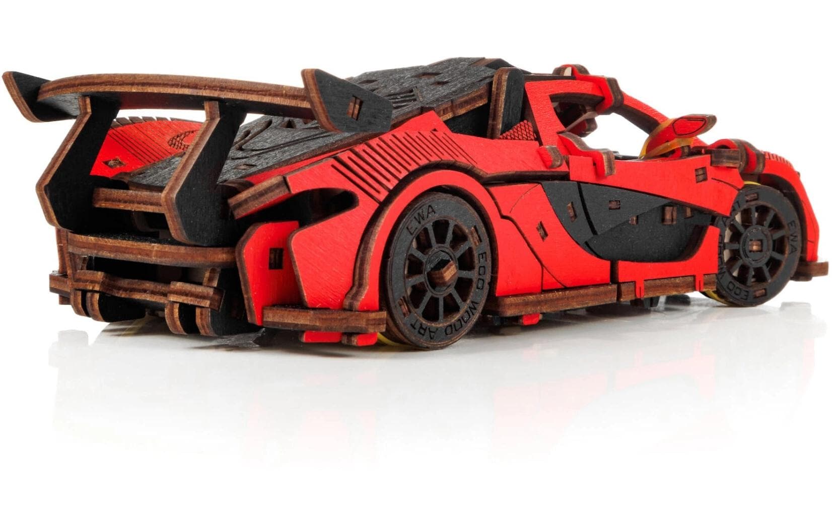 Eco-Wood-Art Bausatz Rennwagen Rot