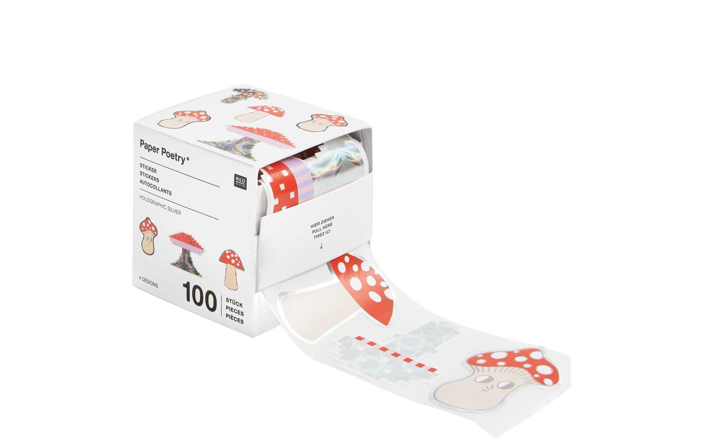 Rico Design Sticker auf Rolle Ø5 cm, 100 Stück