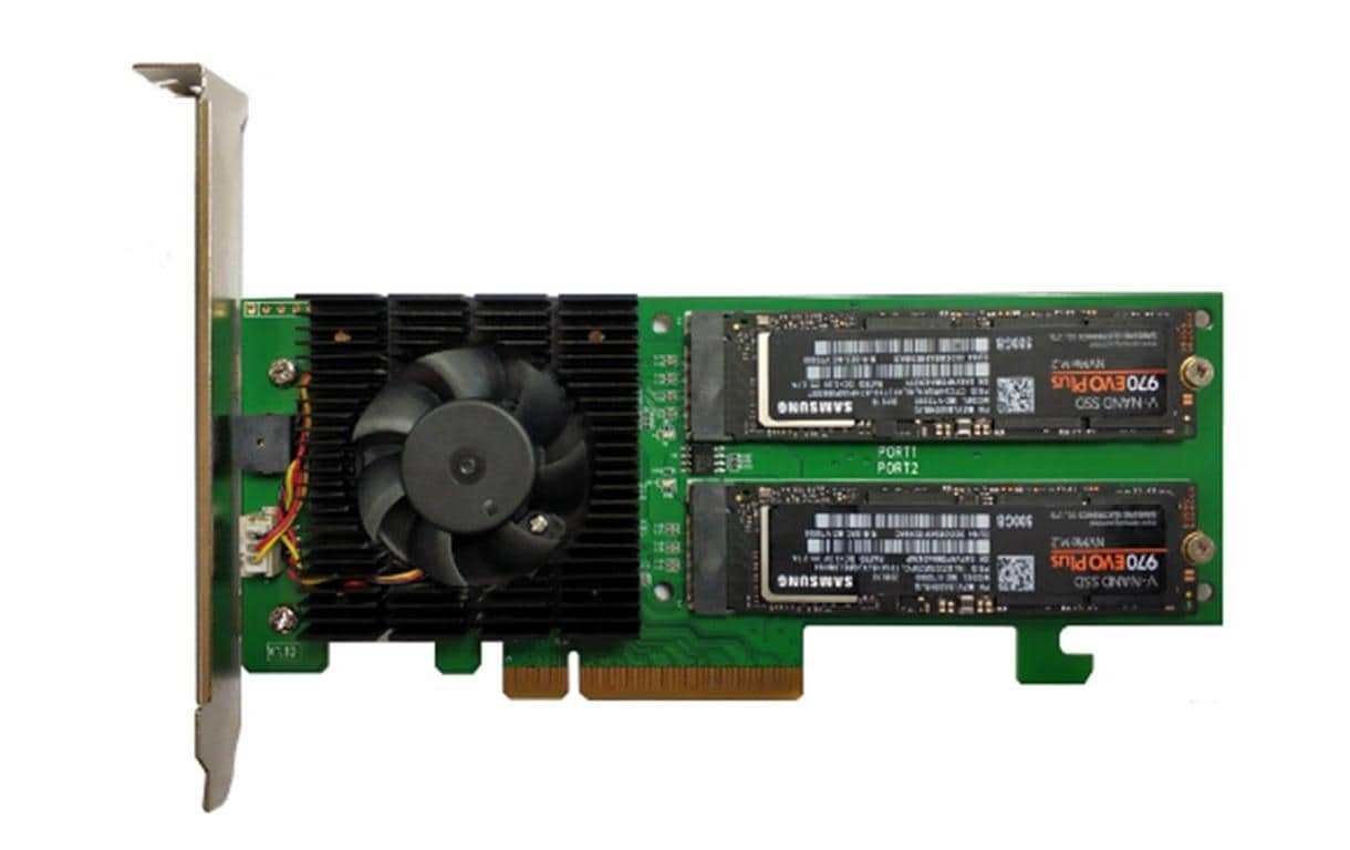 Highpoint RAID-Controller SSD7202 2x M.2 NVMEx4v3, PCI-Ex8