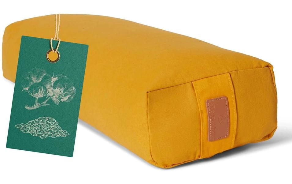 DoYourYoga Yoga-Bolster Paravati mit Bio-Dinkelspelz Gelb DoYourYoga Yoga-Bolster Paravati mit Bio-Dinkelspelz Gelb