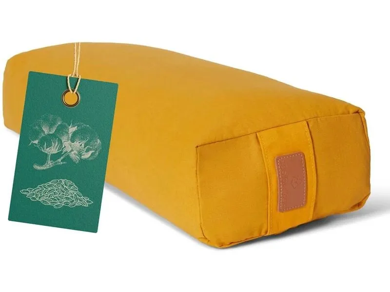 DoYourYoga Yoga-Bolster Paravati mit Bio-Dinkelspelz Gelb DoYourYoga Yoga-Bolster Paravati mit Bio-Dinkelspelz Gelb