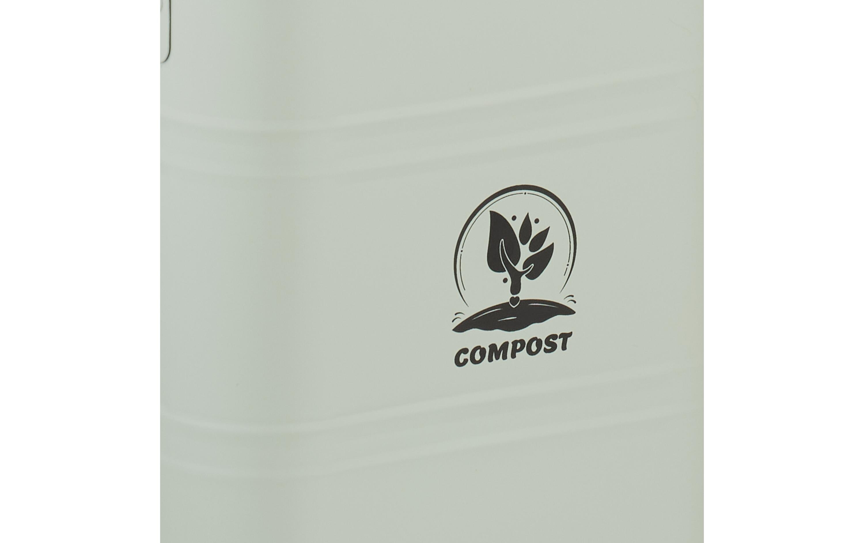 relaxdays Komposteimer 3.5 l, Hellbraun/Hellgrün