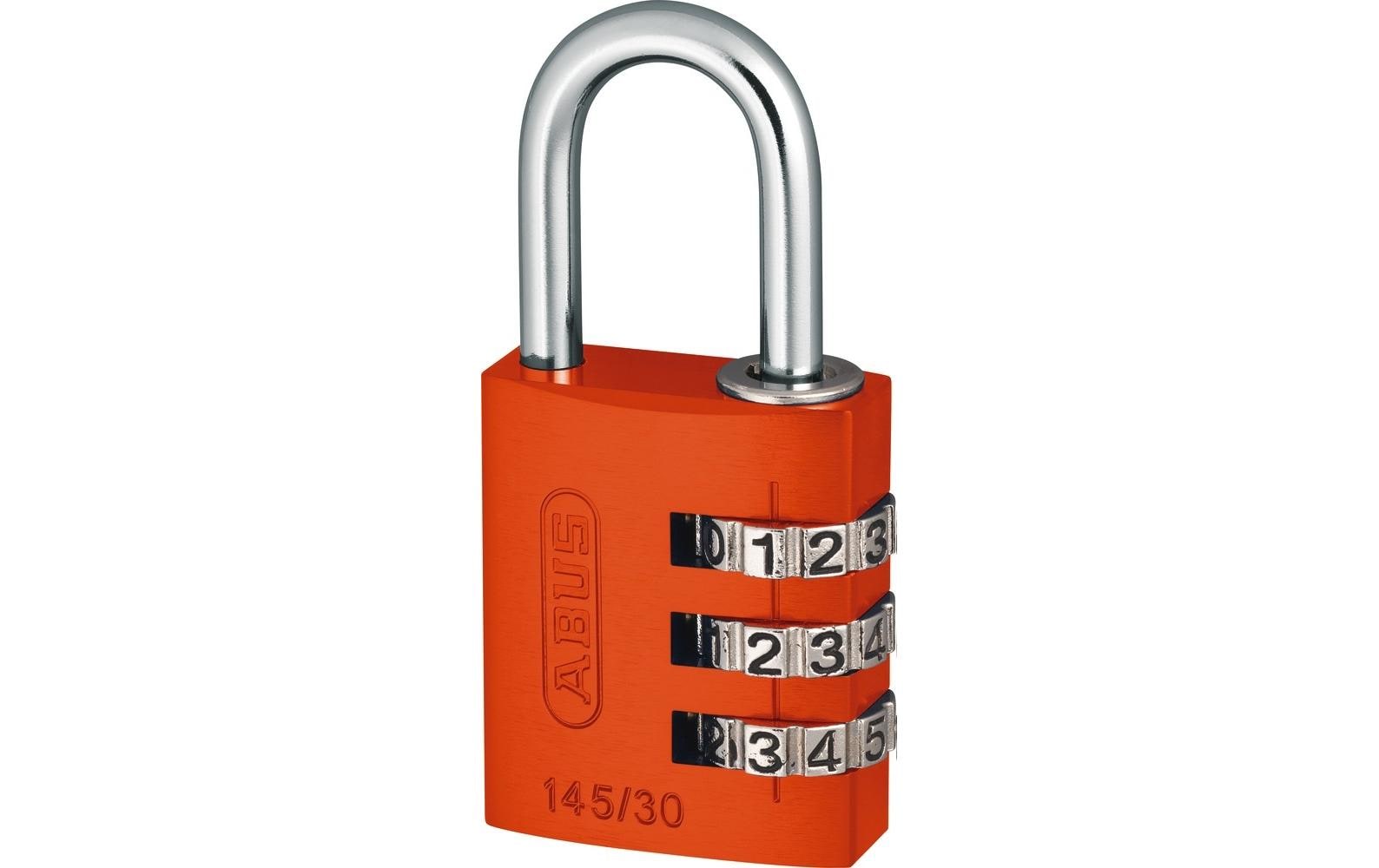 Abus Zahlenschloss 145/30 Lock-Tag Orange Aluminium