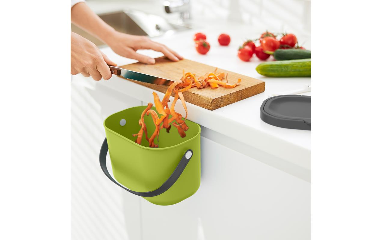 Rotho Komposteimer Albula 3.2 l, Lime Grün