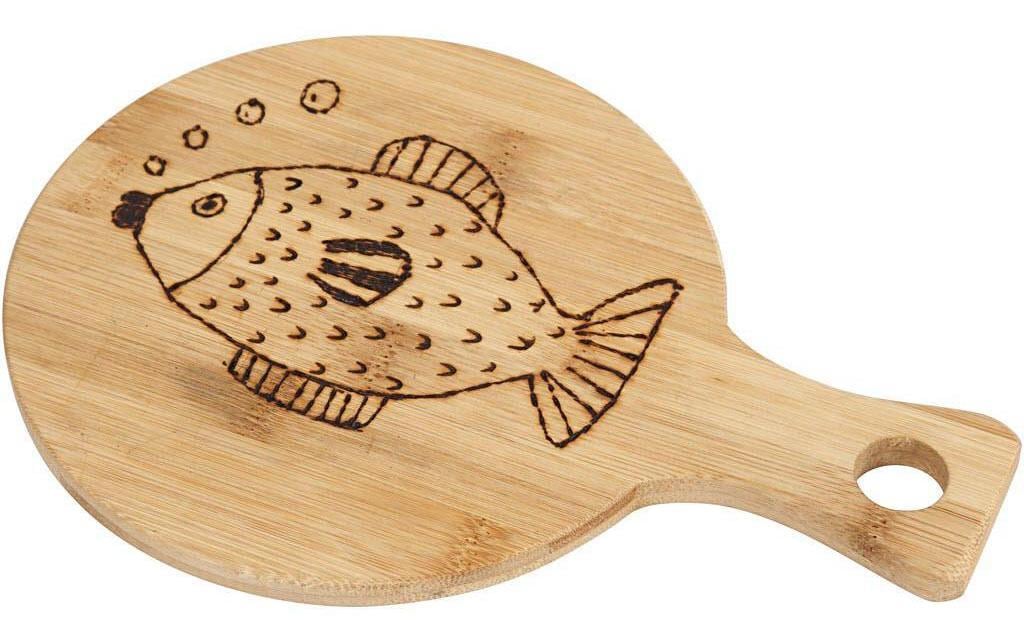 Creativ Company Holzartikel Ø 17 cm Schneidebrett, Bambus