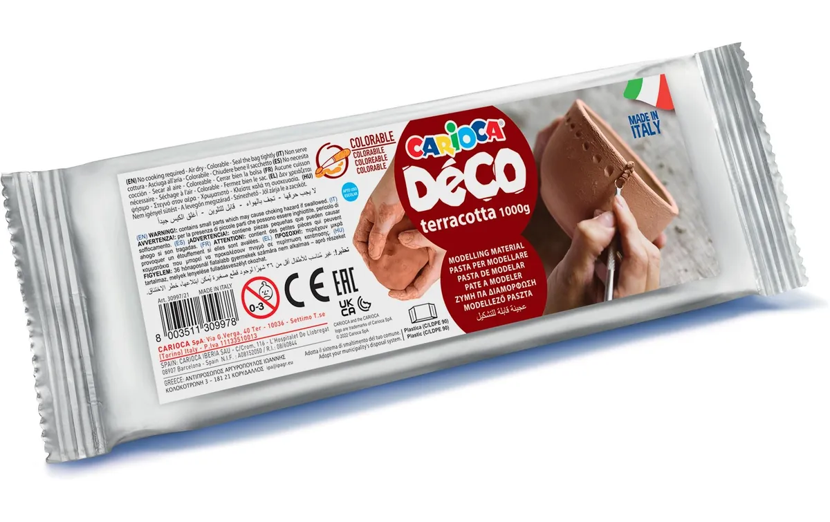 Carioca Modelliermasse Déco Terracotta 1000 g Terracotta Carioca Modelliermasse Déco Terracotta 1000 g Terracotta