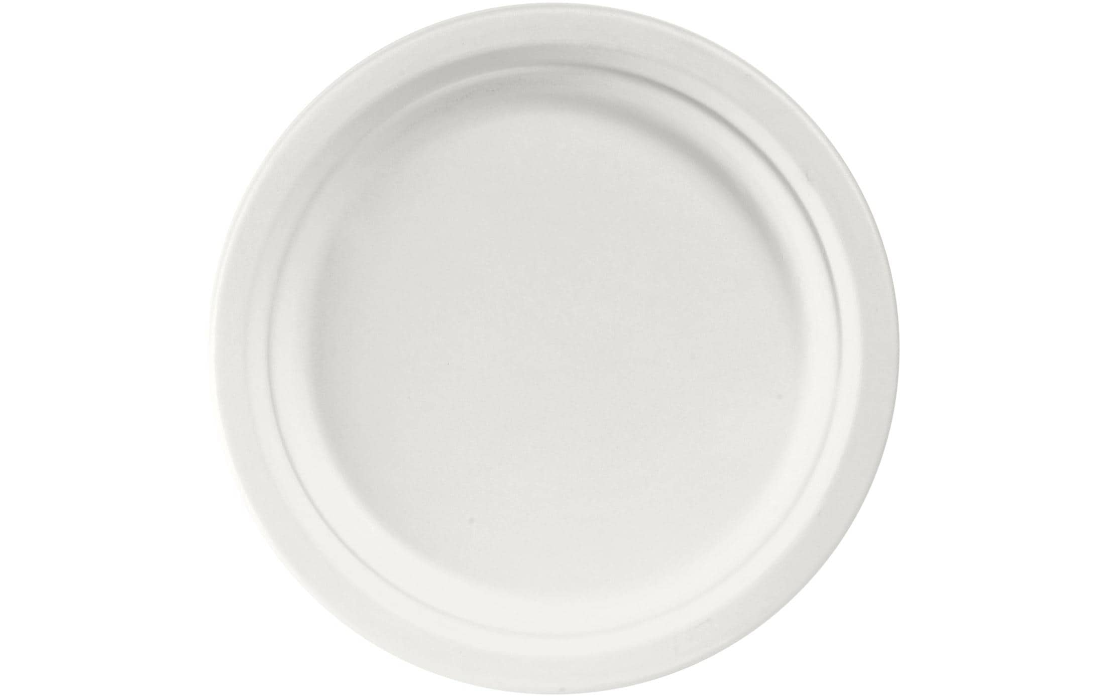 BioPak Einwegteller 22 cm, 50 Stück, Weiss