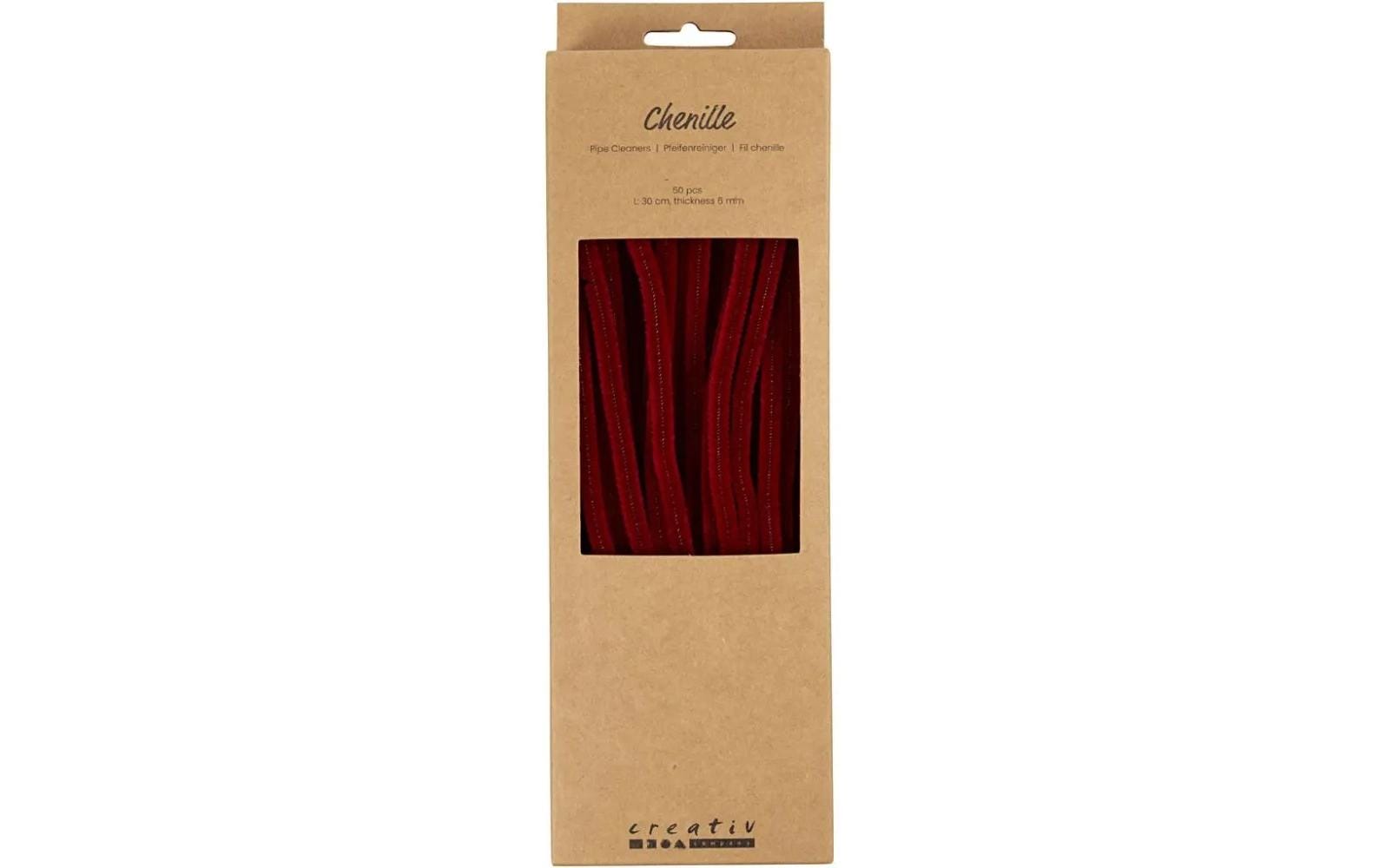 Creativ Company Chenilledraht 50 Stück, Dunkelrot Creativ Company Chenilledraht 50 Stück, Dunkelrot