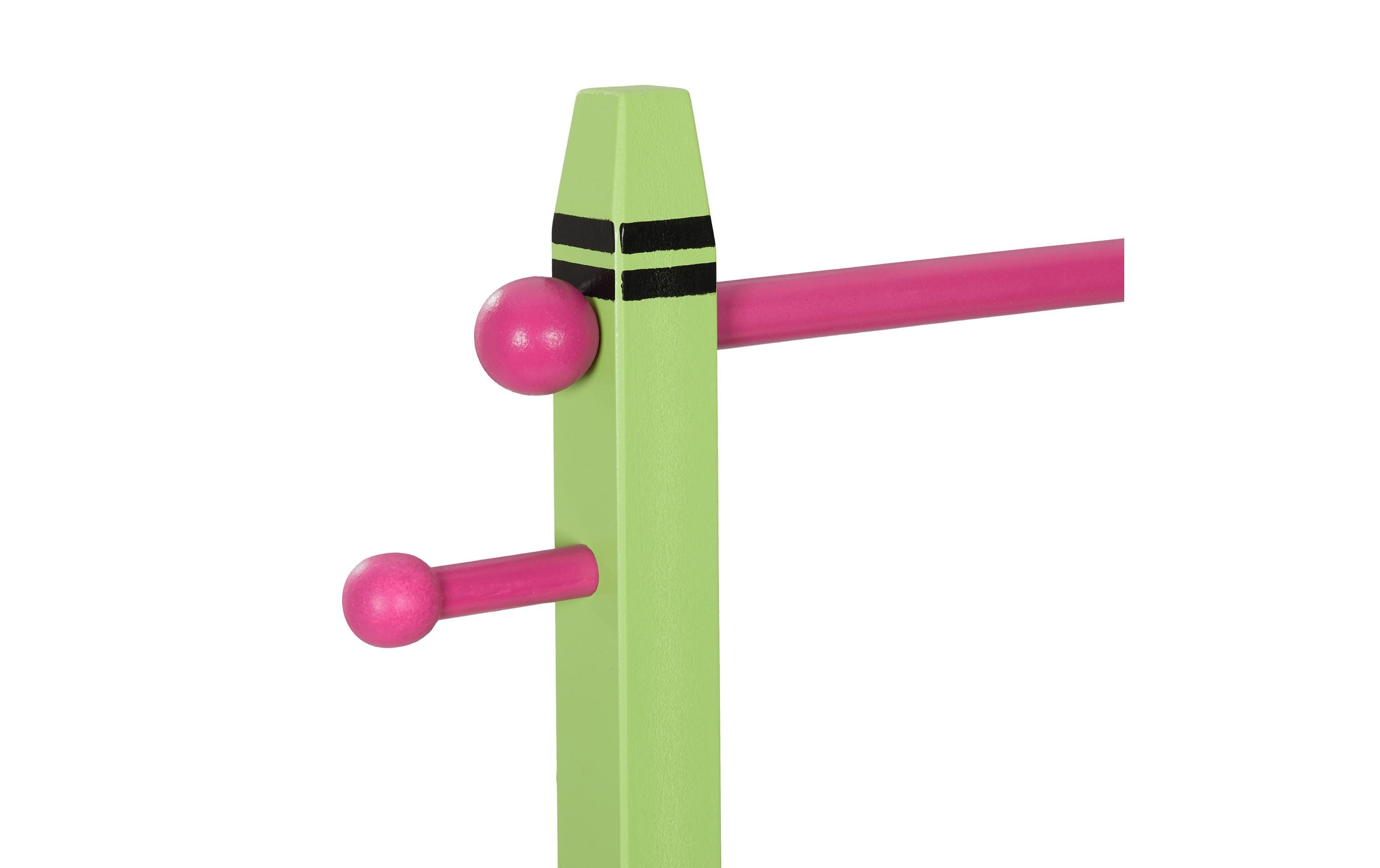 relaxdays Kinder-Garderobe x , Rot/Grün/Gelb/Mehrfarbig