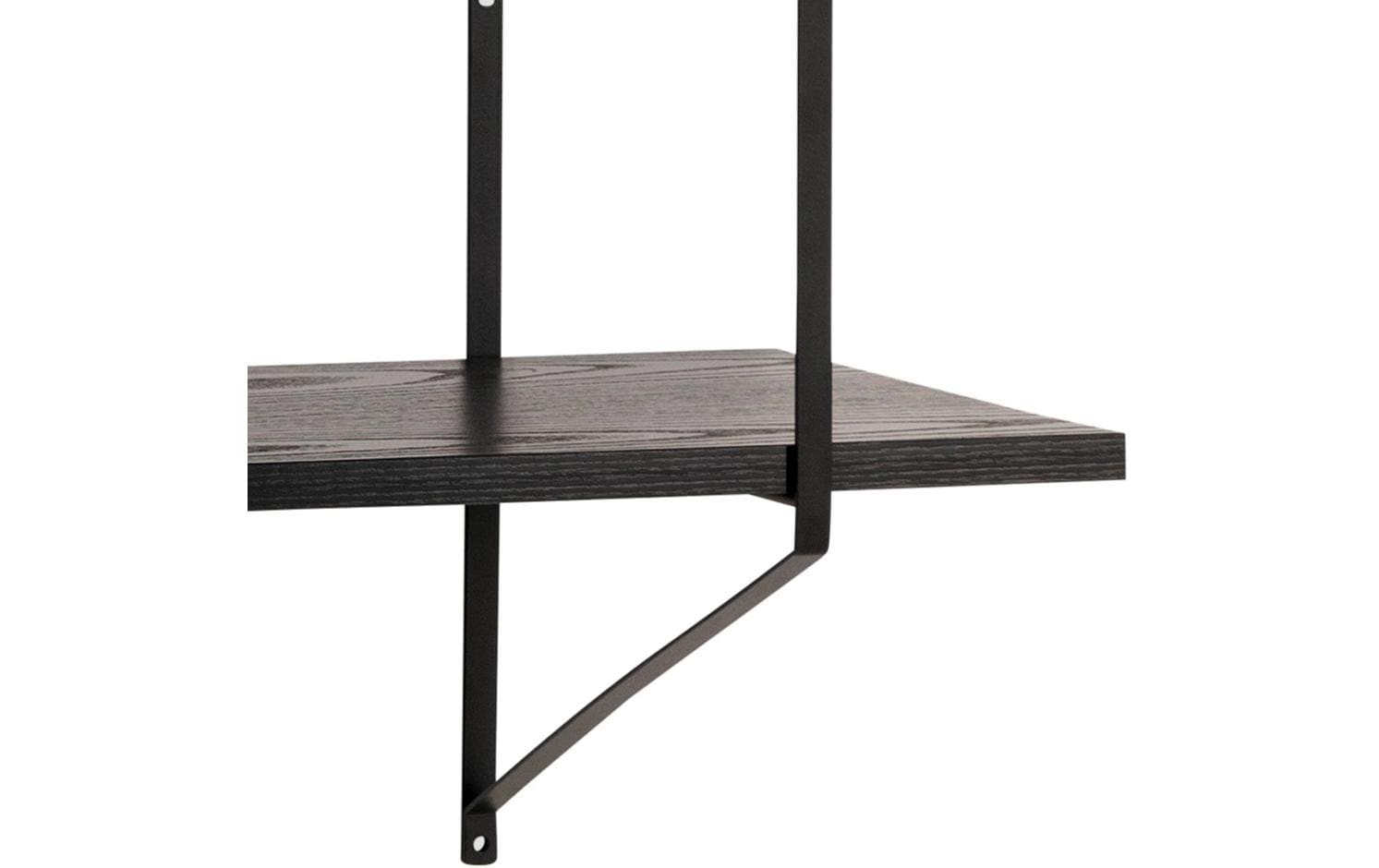 AC Design Wandregal Belfast 191 x 25,5 x 79 cm, Schwarz