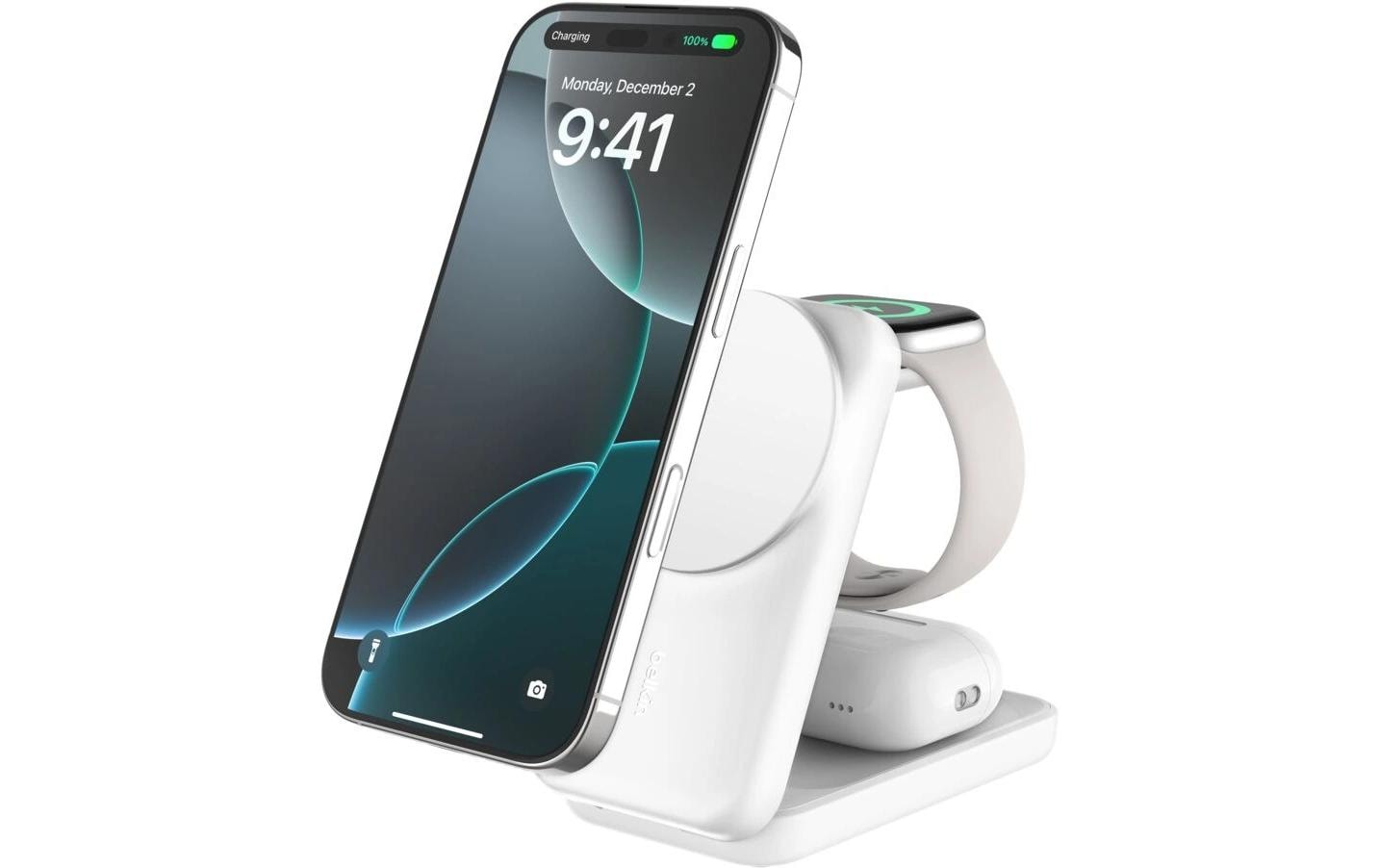 Belkin Wireless Charger UltraCharge 3in1 eckig, Weiss Belkin Wireless Charger UltraCharge 3in1 eckig, Weiss