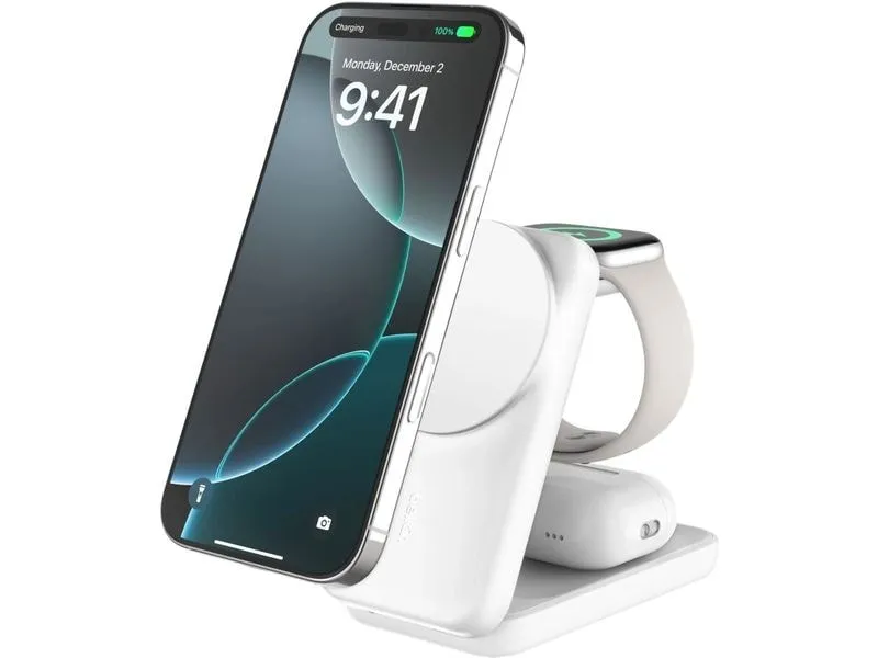 Belkin Wireless Charger UltraCharge 3in1 eckig, Weiss Belkin Wireless Charger UltraCharge 3in1 eckig, Weiss