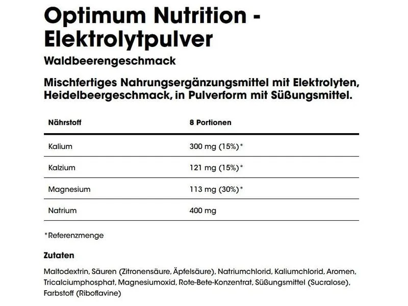 Optimum Nutrition Electrolyte 264 g Optimum Nutrition Electrolyte 264 g