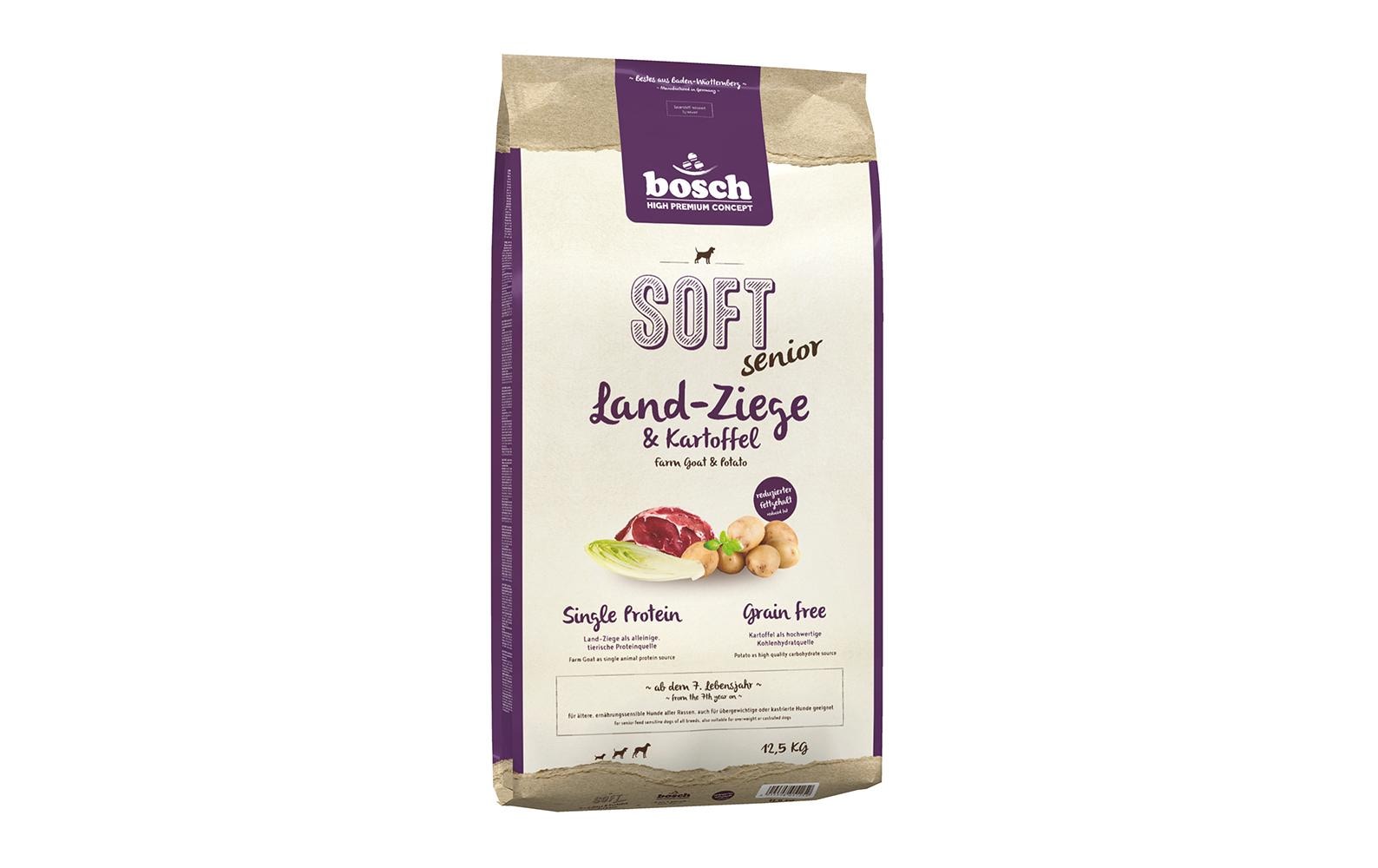 Bosch Tiernahrung Halbfeuchtfutter Soft Senior, Ziege & Kartoffel, 12.5 kg