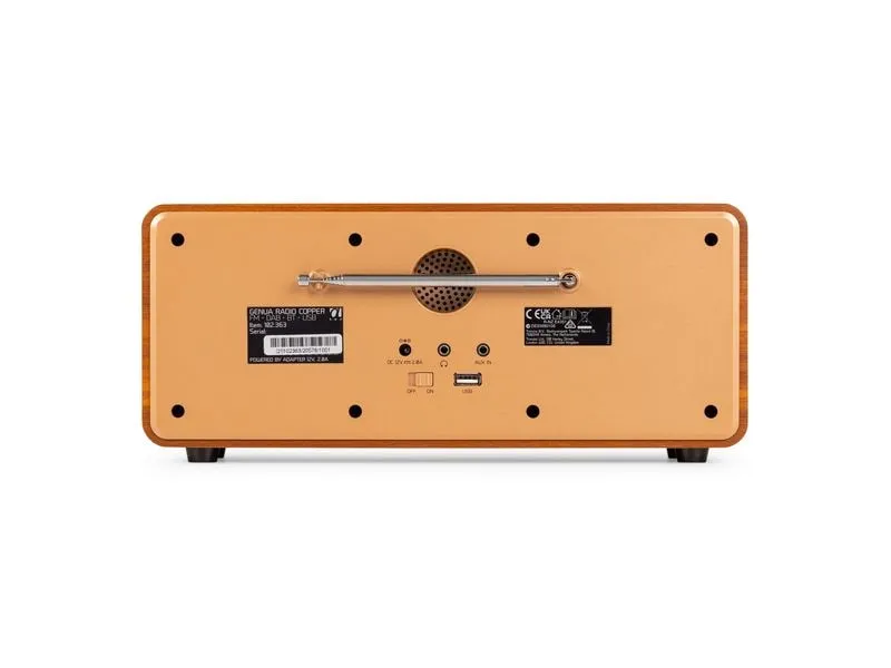 Audizio Genua-CU DAB+/FM Radio mit Bluetooth, Stereo, Kupfer