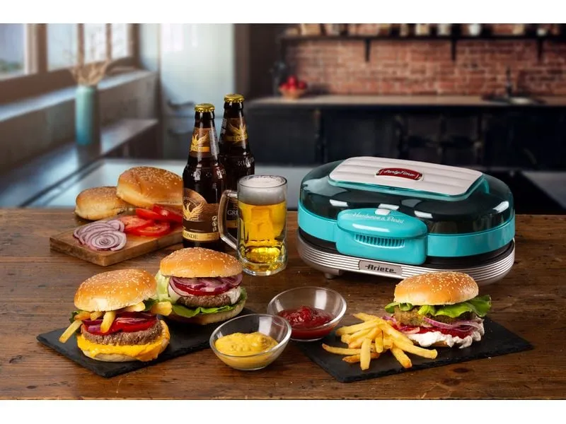 Ariete Hamburger-Grill Party Time ARI-205-BL 1200 W, Blau Ariete Hamburger-Grill Party Time ARI-205-BL 1200 W, Blau