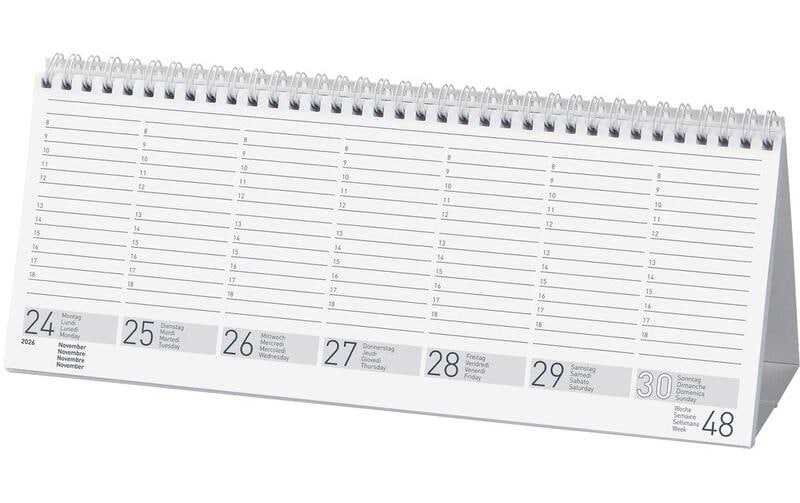 Biella Pultkalender Seplana Steller Weiss, 29.8 x 11.7 cm
