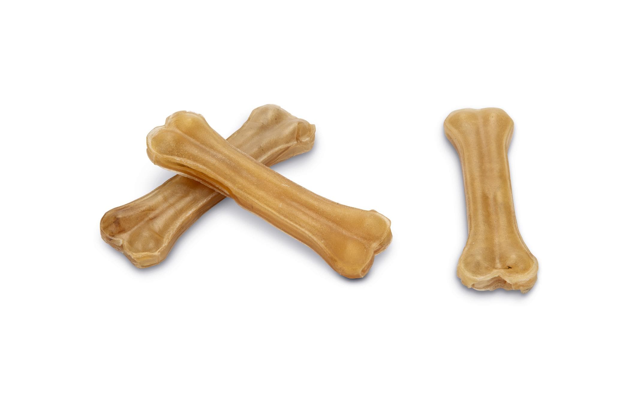 Beeztees Kauknochen Rinderhaut, 11 cm, 3 Stk.